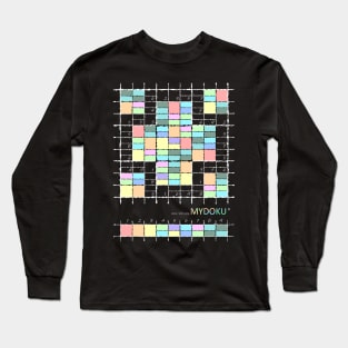 Mydoku_W004_H001_006_F: Sudoku, Sudoku coloring, logic, logic puzzle, holiday puzzle, fun, away from screen Long Sleeve T-Shirt